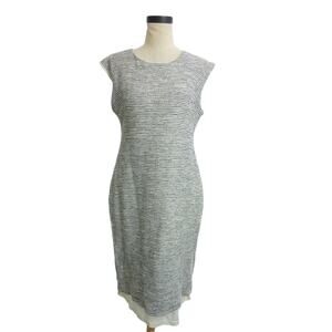 Vintage Banana Republic Dress 14 Tweed Black and White Dress